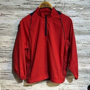 🏁 Adidas red  crop wind breaker jacket size large